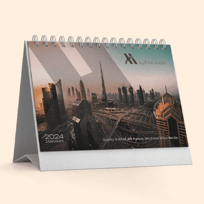 Raised Shiny Desktop Calendars